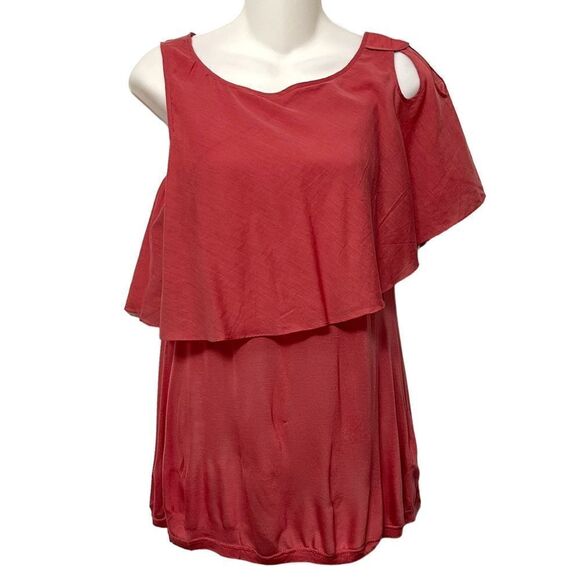 Anthropologie BARASCHI Ruffle Layered Cutout Top M - Picture 1 of 7